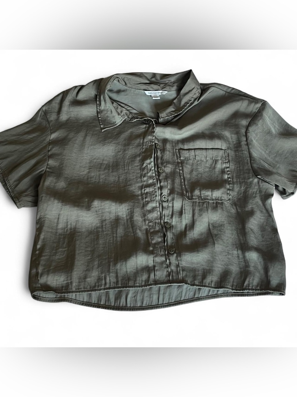 American Eagle Outfitters Short-Sleeve Button-Down Pocket Shirt
